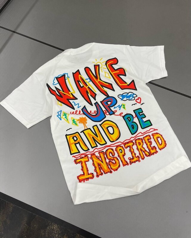Y2k top Vintage Street Alphabet Print t-shirt da uomo manica corta 2024 Summer Harajuku coppia t-shirt oversize allentata Casual