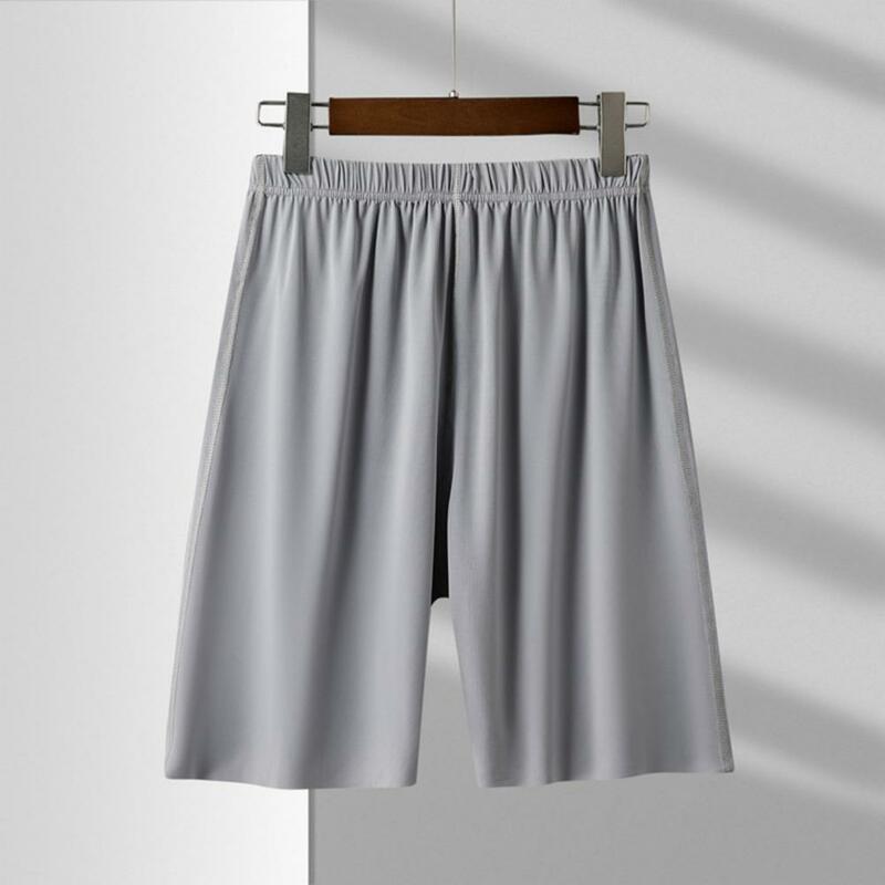 Homewear Men Shorts Comfortable Men's Homewear Shorts Elastic Waist Wide Leg Breathable Fabric for A Relaxed Fit Quick-dry Men
