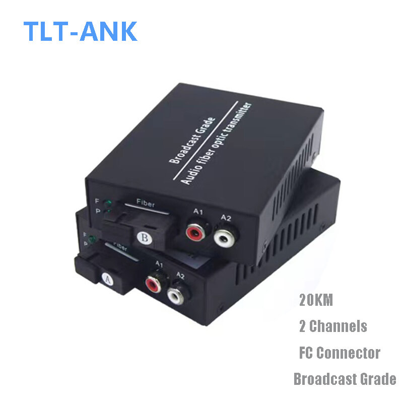 Convertitori multimediali Audio su fibra ottica a 2 canali-fibra monomodale up 20Km multimodale 500m per sistema interfono di trasmissione