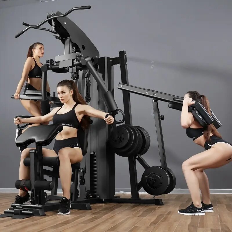 3 People Mutli Function Station Comprehensive Trainer Commercial Strength Training Gym Workout Exercise Equipment Smith Machine