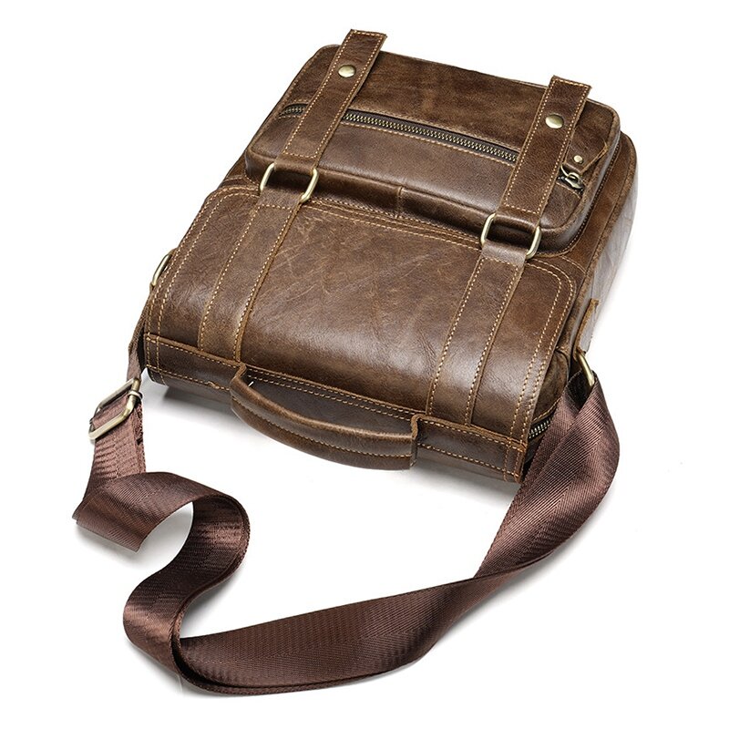 NEW-Leather Men' Shoulder Bags For Men Leather Bag Small Mens Crossbody Bag Male Flap Messenger Bags Vintage Men