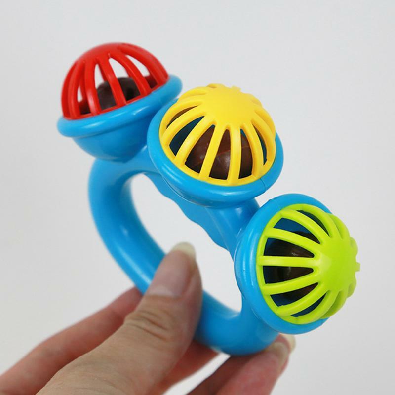 Multifuncional dentição chocalho brinquedos, requintado Handbell, Montessori mão sinos, educacional