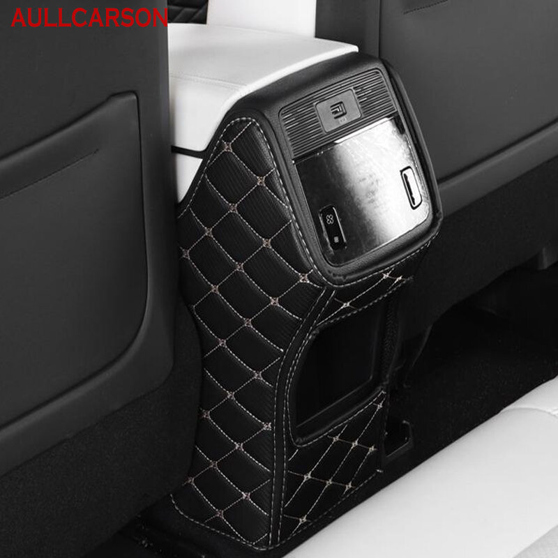 Per Chery Exeed VX in pelle Anti-Child-Kick Pad Car impermeabile sedile posteriore Protector Cover fango custodia accessori interni