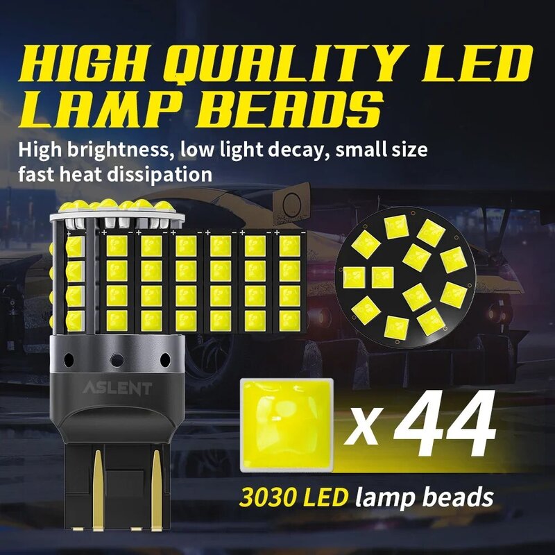 超高輝度LEDカーライト,12V電源,2x7440 w21w wy21w t20 7443 w21/5w,Ba15s p21w p21/5w