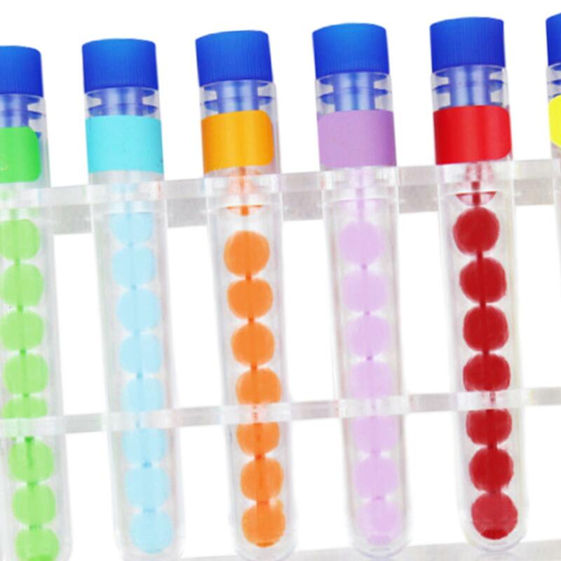 Color Matching Counting Toy Learning Felt Ball Handheld Test Tube with Holder