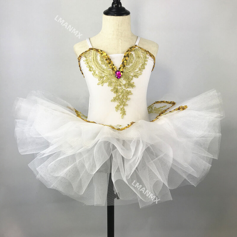 Falda de Ballet esponjosa para niña, ropa de actuación, vestido de ballet