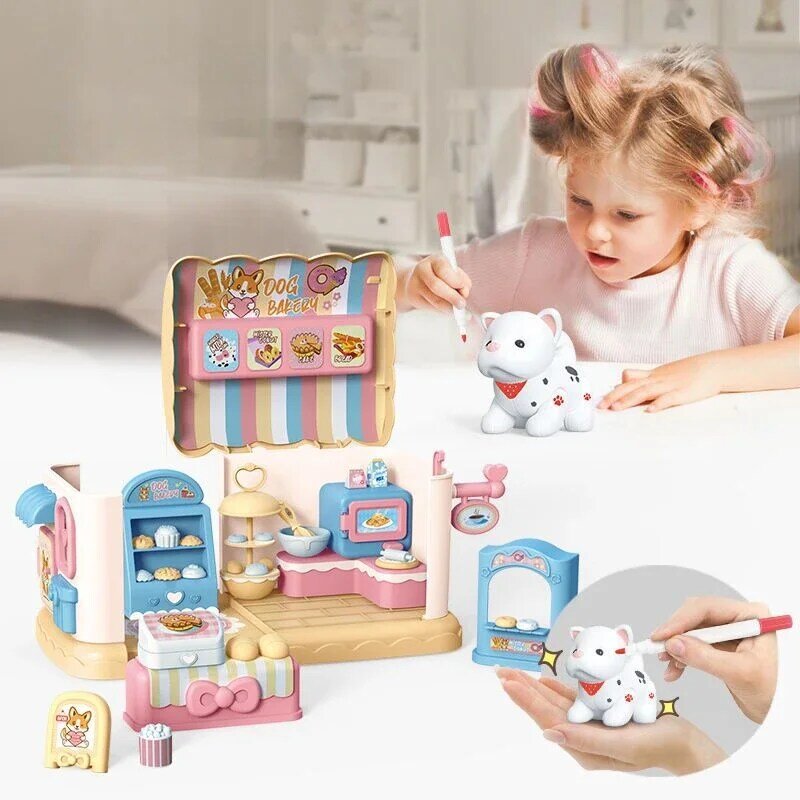Simulation Animal Model Rabbit Pet Girl Toy House Children Play House Doll Birthday Gift