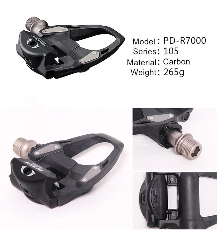 SHIMANO 105 PD R7000/PD-R8000 Road Bike Pedals Carbon Self-Locking Pedals With SH11 Cleats SPD-SL R540 Bike Part Pedals