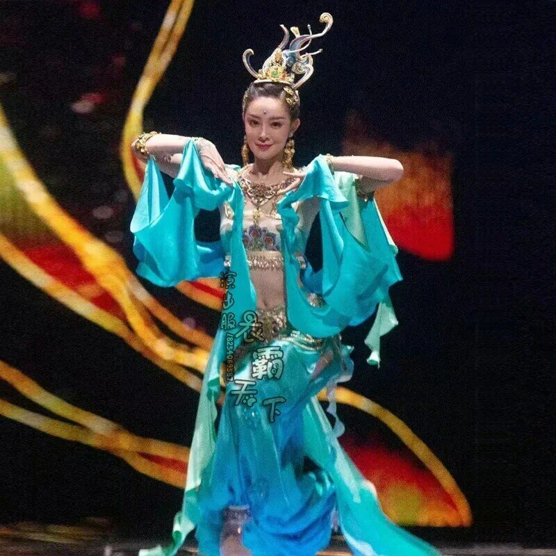 Vêtements de performance de danse classique pour enfants, vêtements ethniques Dunhuang Heavenly Girl, Rebound Pipa, Encounter Flying