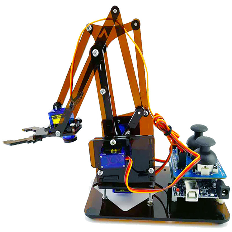 Placa de brazo robótico 4 DOF, Robot manipulador, garra SG90 MG90S, tablero UNO, juguetes programables, Kits de bricolaje, regalos de timón de empalme