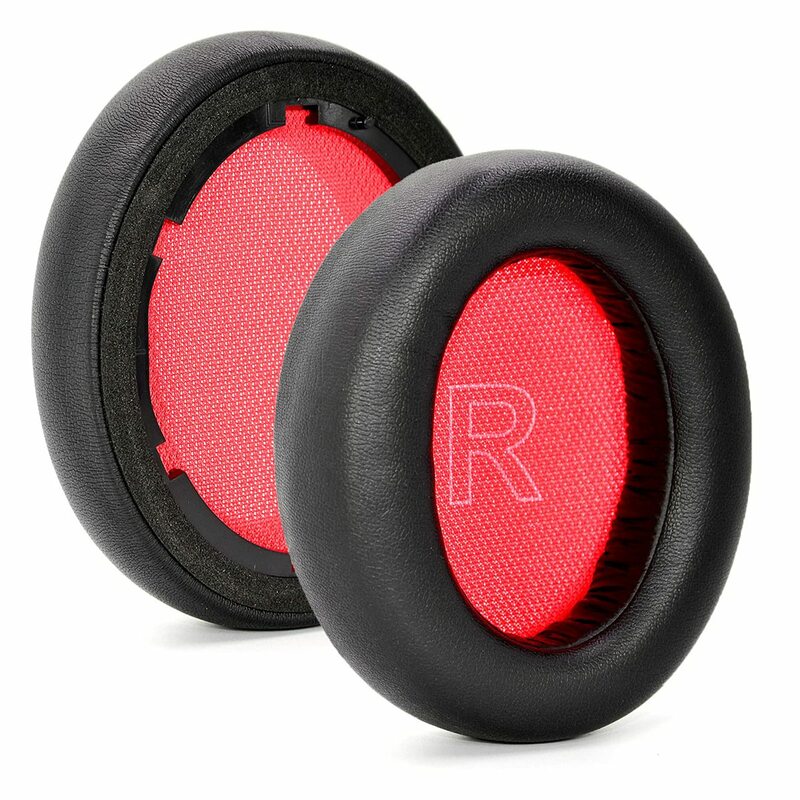 Wymiana poduszki nauszne piankowa osłona wkładki do uszu miękka poduszka dla Anker Soundcore Life Q10 / Q10 Bluetooth słuchawki (czerwony)