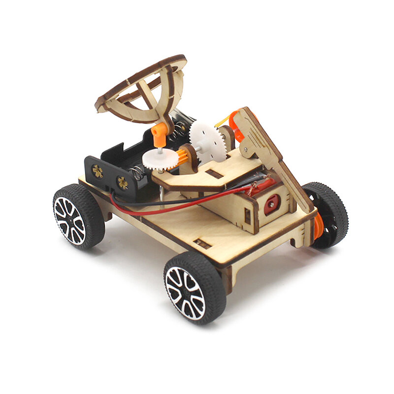 Vehículo de Radar de campo de batalla DIY N ° 1, modelos de cinturón, proyecto de ciencia para estudiantes, mteriales experimentales para niños, juguete para regalo
