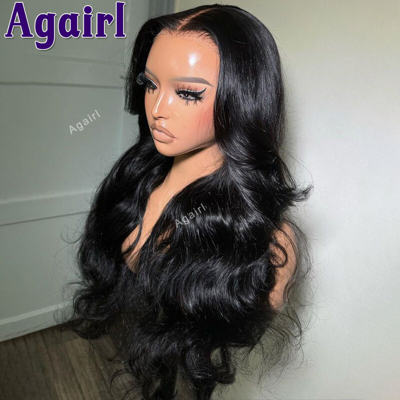 Peluca de cabello humano ondulado para mujer, postizo de encaje Frontal 13x6, color burdeos oscuro, sin pegamento, 6x4, predesplumada