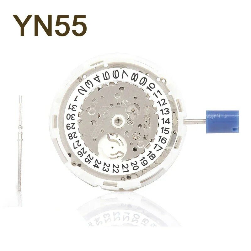 YN55A arloji kalender tunggal YN55 Seiko, suku cadang gerakan jam tangan mekanis otomatis