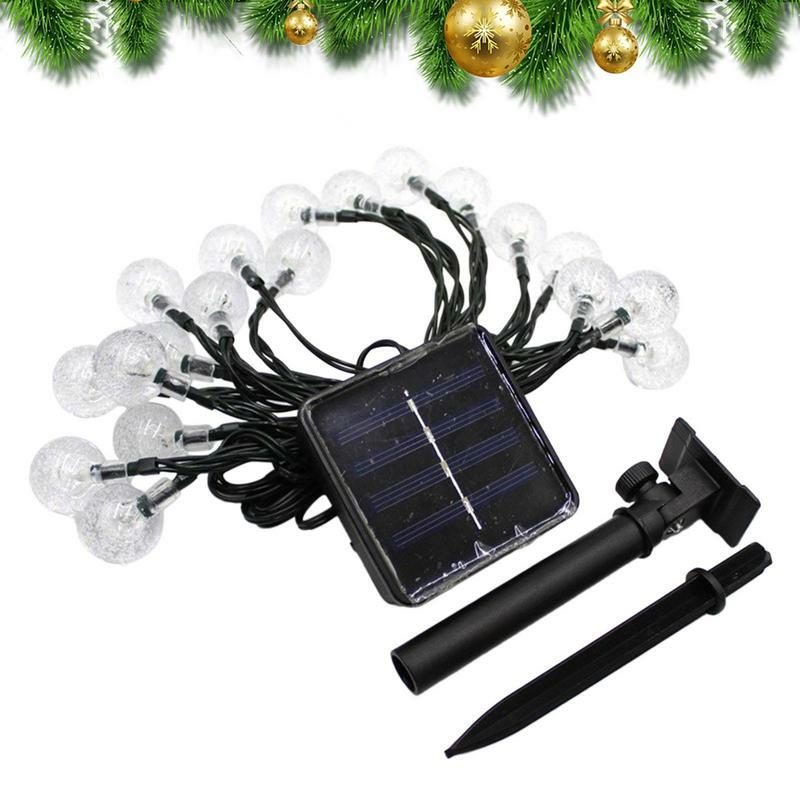 Garden String Lights Solar Powered Indoor Party Decorations Camp Theme Party Decor Patio Lights 1.2V Waterproof Solar Powered