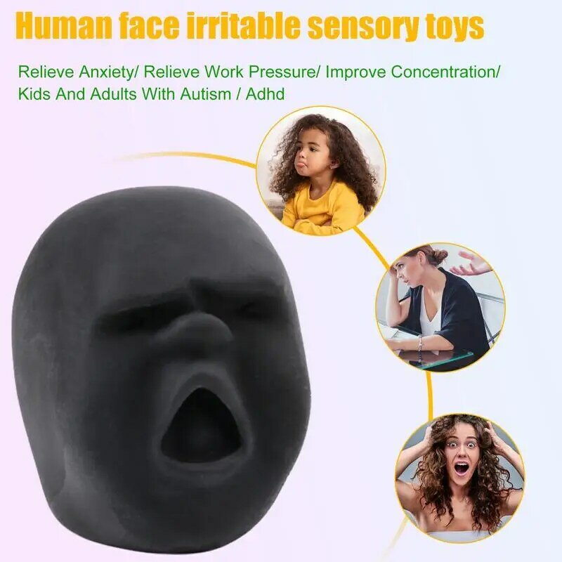 Brinquedos de rosto humano emoção de rosto humano bola de ventilação boneca estresse adulto aliviar brinquedos anti-stress bola brinquedo descompressão ansiedade alívio para
