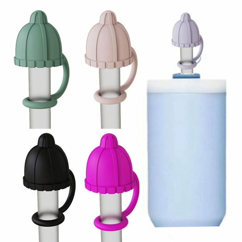 Reusable Silicone Straw Plug New Cup Accessories Splash Proof Drinking Dust Cap Dust-proof Kitchen Tool Straw Tips Cover Bottle