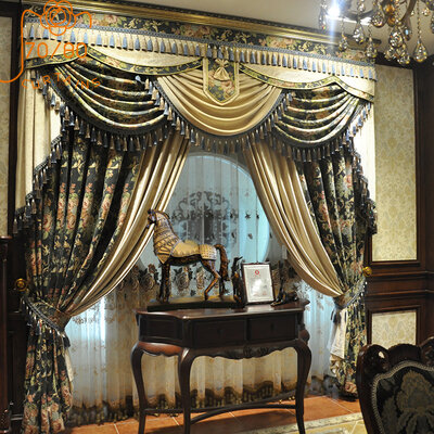 Luksusowy styl europejski pałac wiatr Chenille żakardowe szwy pogrubienie zasłony zaciemniające do salonu sypialnia willa
