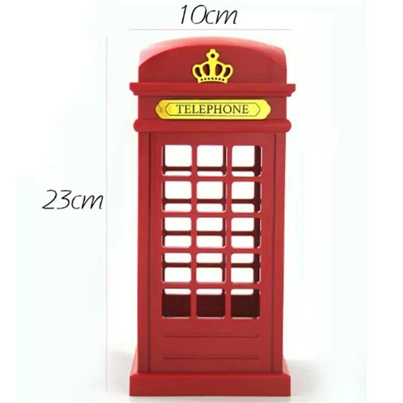 1pc Retro Rechargeable London Telephone Booth Night Light Led Bedside Table Lamp Rechargeable Battery & Usb Plug