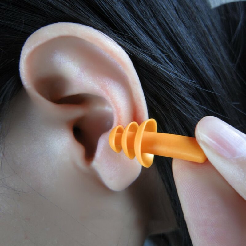 Un paio di tappi per le orecchie in Silicone A spirale convenienti tappi per le orecchie antirumore per russare comodi per accessori per la riduzione del rumore durante il sonno