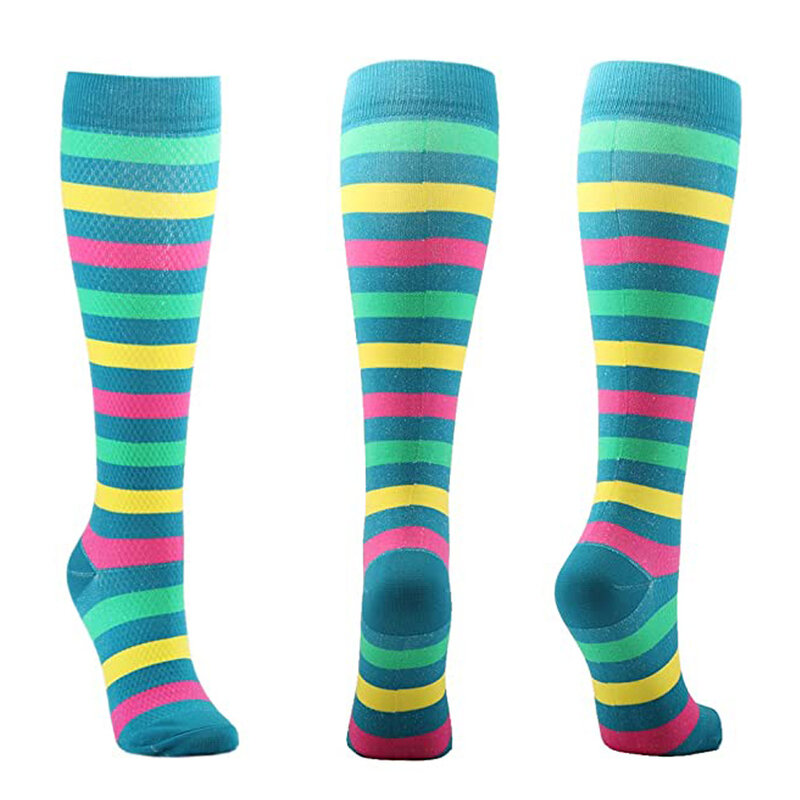 Calcetines de compresión para hombre y mujer, medias hasta la rodilla de 20 a 30 Mmhg para correr, baloncesto y Maratón, Unisex
