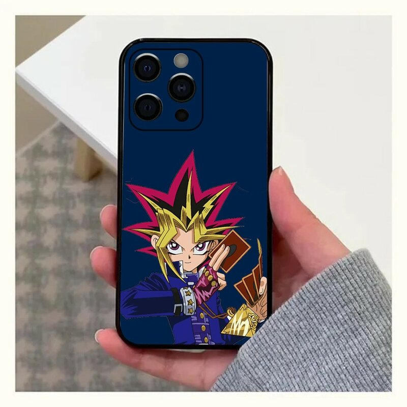 Anime Y-Yu Gi Oh Yugioh Phone Case For Apple iPhone 15,14,13,12,11,Pro,X,XS,Max,XR,Plus,Mini Soft Black Cover