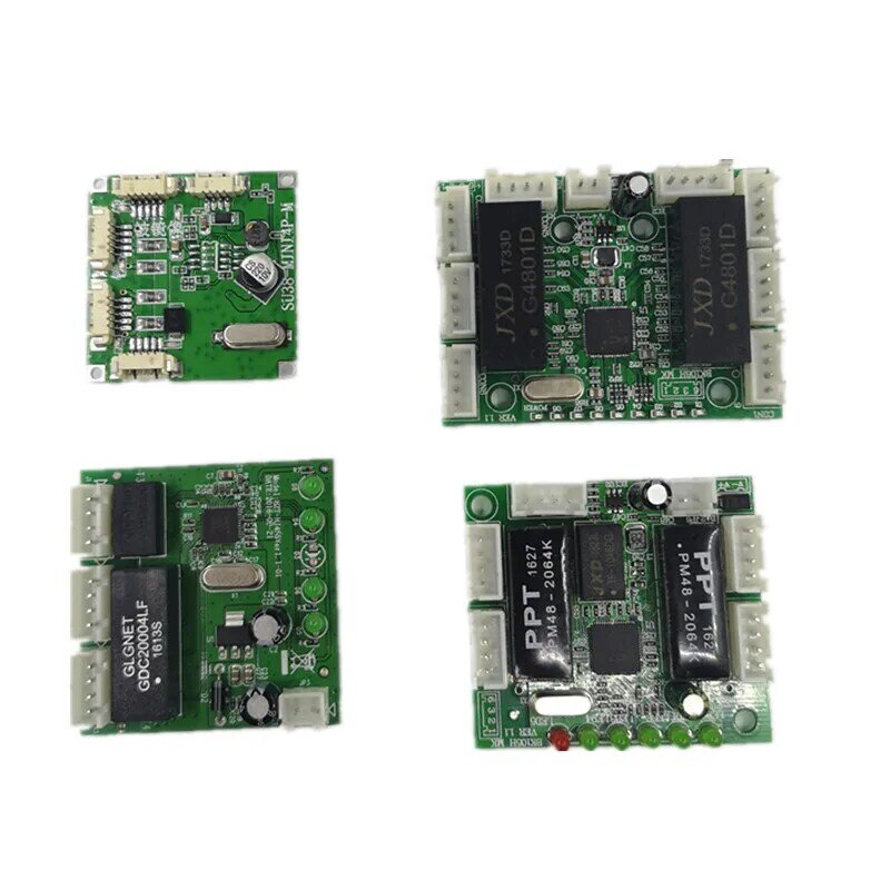 Mini การออกแบบโมดูล Ethernet Switch แผงวงจรสำหรับโมดูลสวิทช์ Ethernet 10/100Mbps 3/4/5/8พอร์ต PCBA คณะกรรมการ OEM เมนบอร์ด