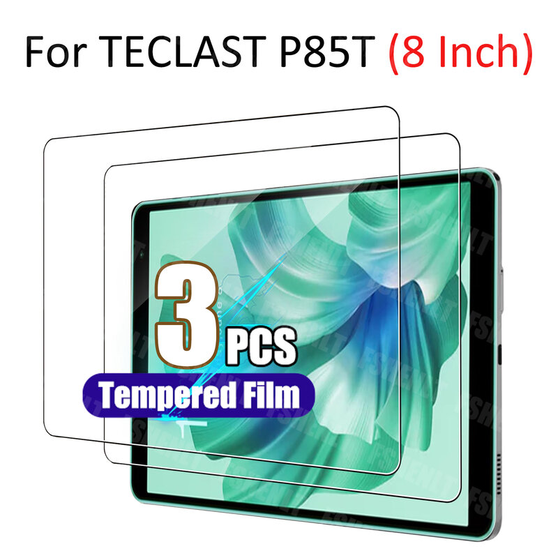 TECLAST P85T 2023 8 인치 화면 보호대, HD 9H 경도, 긁힘 방지 방폭 투명 강화 유리 필름