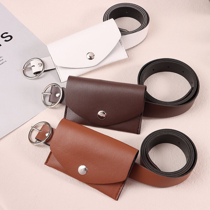 Cinturón ajustable de PU con hebilla de Metal para mujer, bolsa para teléfono, cinturones decorativos para mujer, bolsa de trabajo para vendedor, 100CM