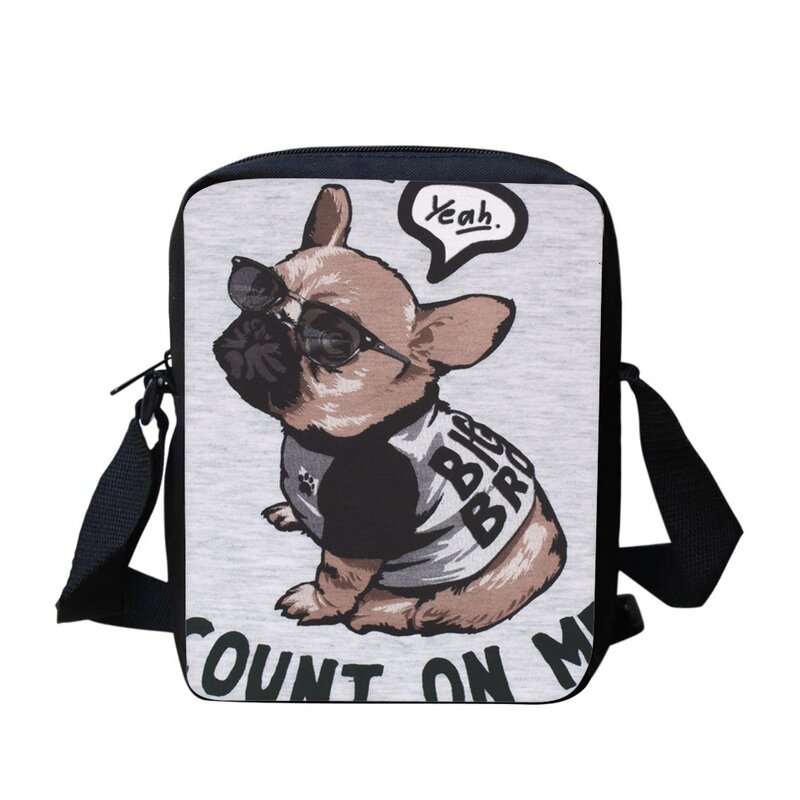 Padrão engraçado pré-escolar das crianças saco de escola bonito dos desenhos animados filhote de cachorro impressão mini saco de escola das crianças saco do mensageiro 2022