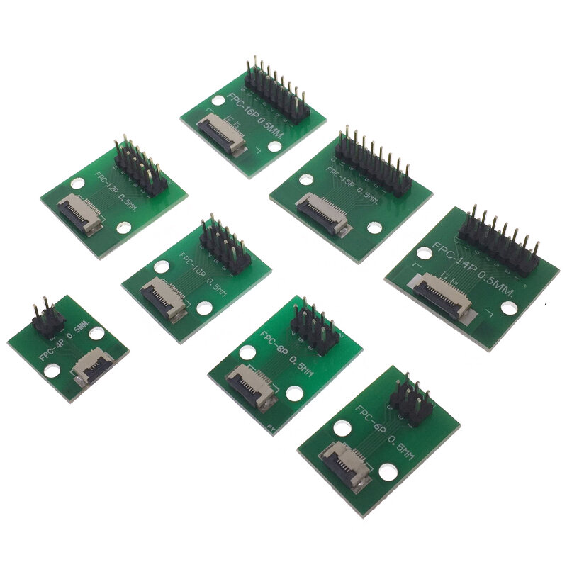 1Pcs FPC/FFC Flexible Kabel Adapter Board doppelseitige 0,5mm Zu Gerade 2,54 mm6P/8P/10P/12P/14P/15P/20P/24P/26P/30P/40P/60P/80P