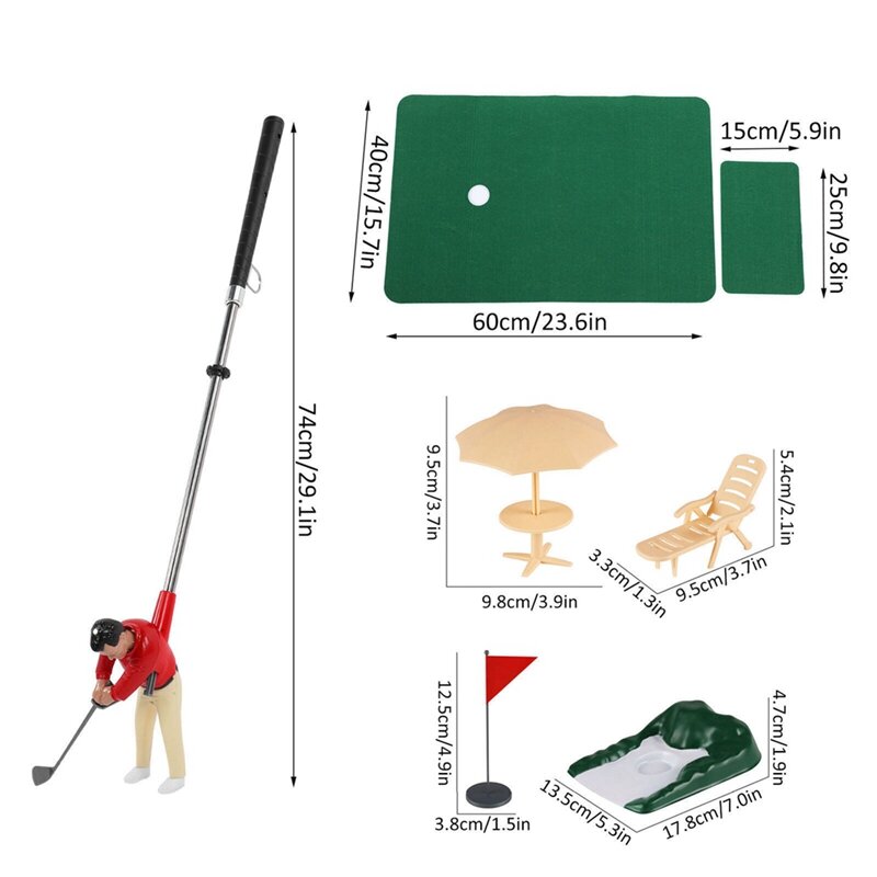 Mini Golf Club Doll Set para Jogos Pais-Filhos, Brinquedos Plásticos Educativos, Mini Golf Club, Brinquedos Indoor para Crianças