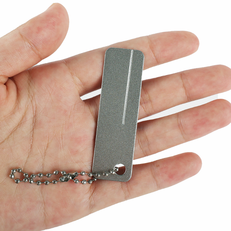 Angelhaken Spitzer Tragbare Diamant Stein Angelhaken Schärfen Messer Schleifstein Keychain für Outdoor Angeln Werkzeuge Zubehör