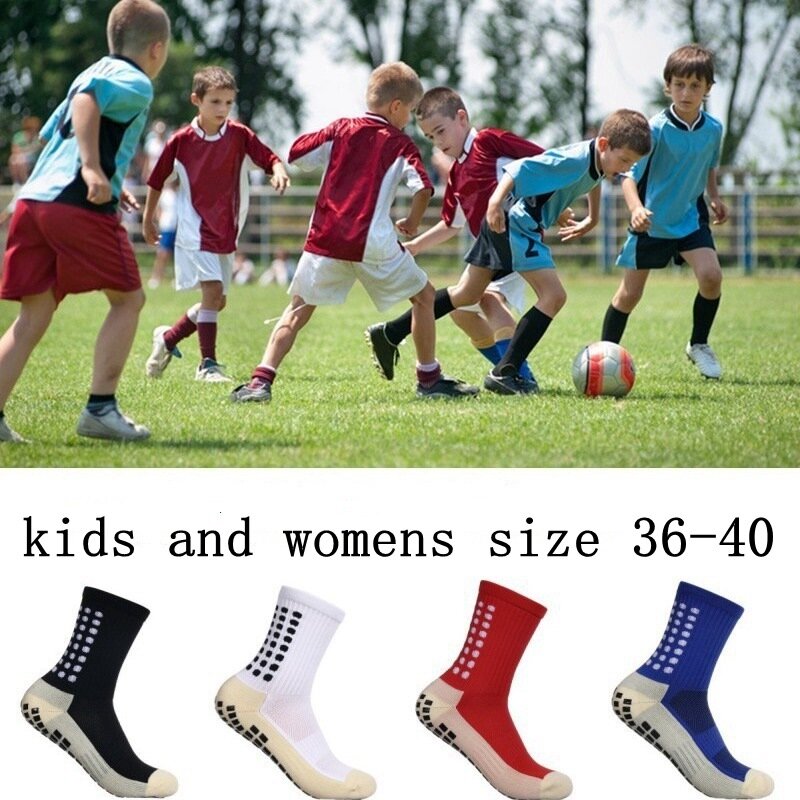 Fußball von klassischen mittellangen Socken für Kinder 3 Paar und rutsch feste Socken für Frauen, schweiß absorbierende Sports ocken mit Handtuch boden