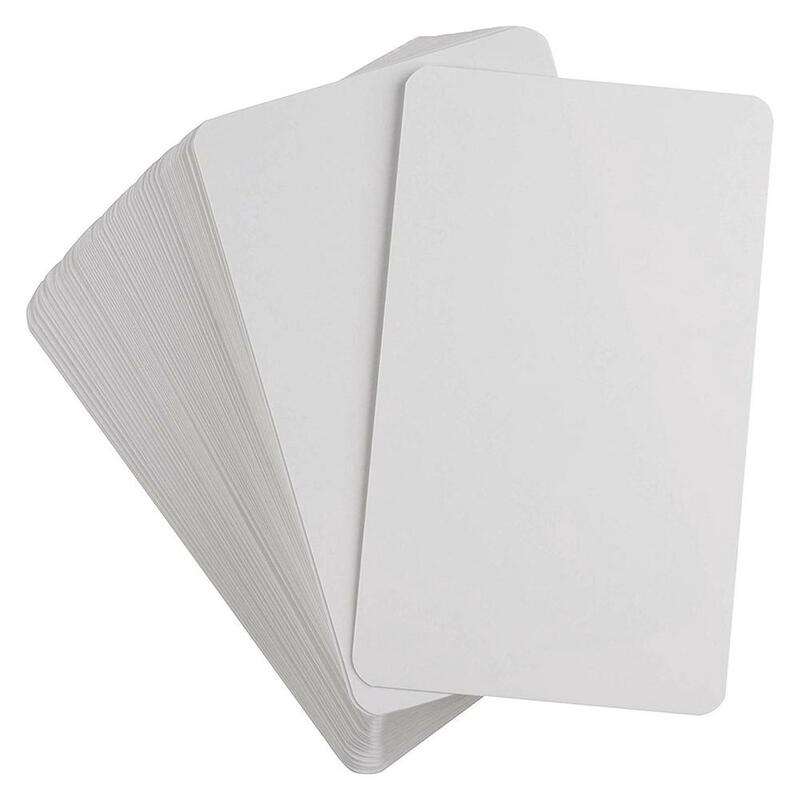 100/200 Pcs Speelkaart Lege Harde Papieren Kaart Papier Diy Board Game Postkaart Handgemaakte Behang Postkaarten Bericht Witte Kaart