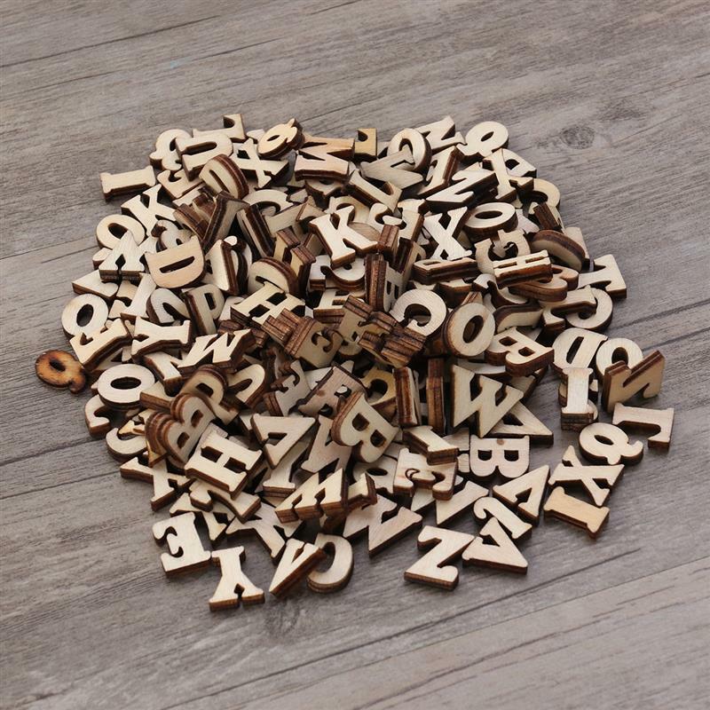 Letters Wooden Wood Alphabet Slice Crafts For Embellishments Unfinished Shapes Blank Craft Letter Small Out Cut Unpainted