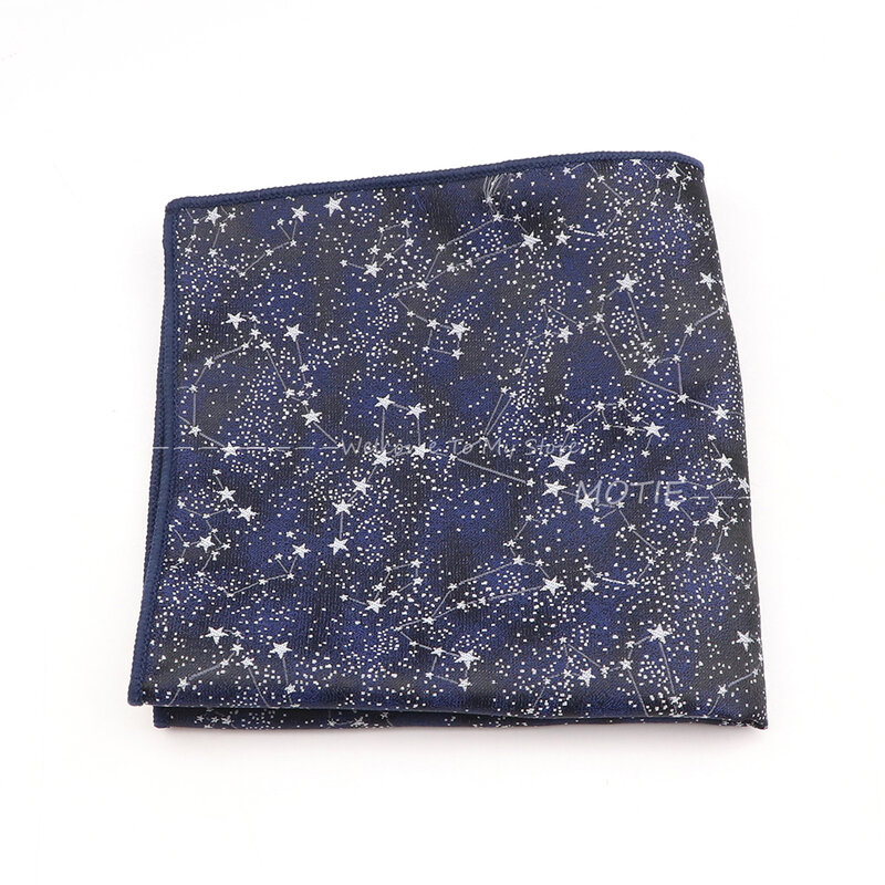 Nieuwe Casual Polyester Paisley Zakdoek Blauwe Bloemenzak Vierkante Zakdoeken Voor Heren Dagelijkse Kleding Zakelijke Feestaccessoires Cadeau