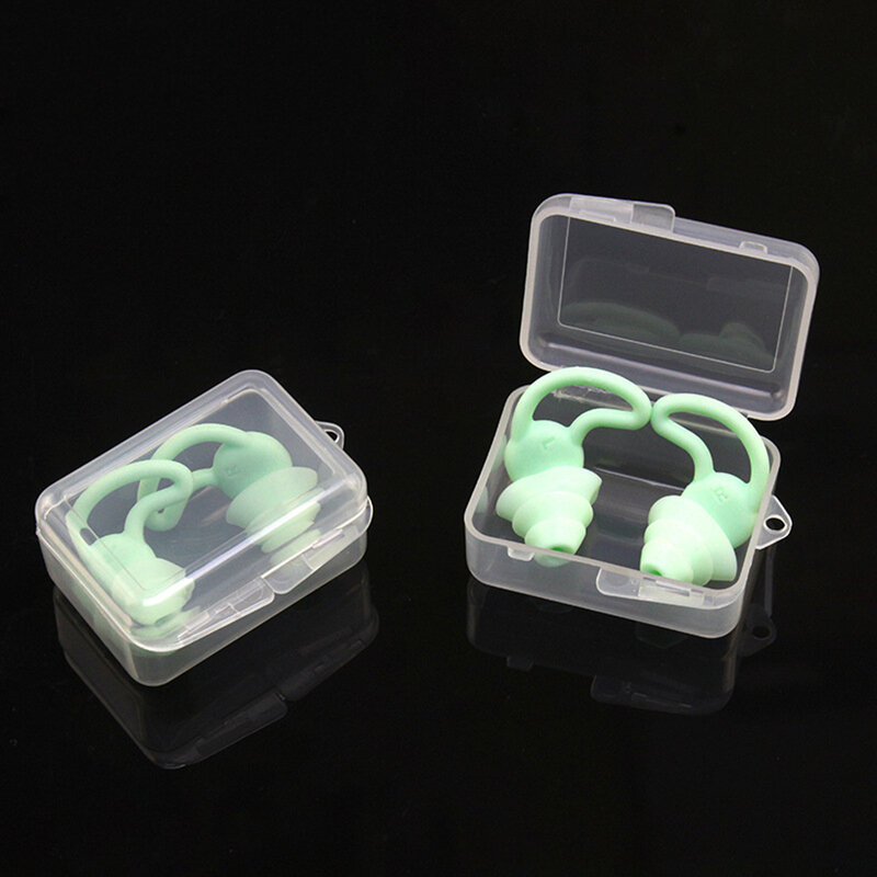 Silicone Sleeping Ear Plugs Sound Insulation Ear Protection Anti-Noise Plugs Travel Soft Noise Reduction Swimming Earplugs