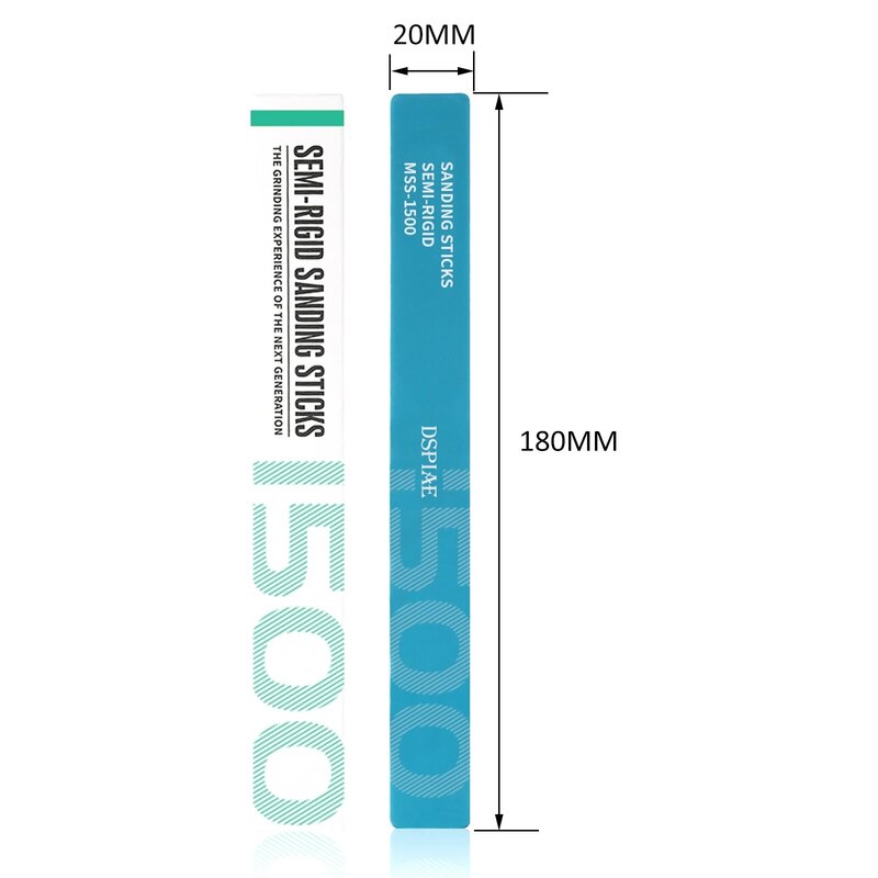 Dspiae MS-Lixar Stickes para Moagem de Modelo, Ferramentas de Polimento Semi-rígidas, Papel Azul, DIY Hobby, 3Pcs por Conjunto