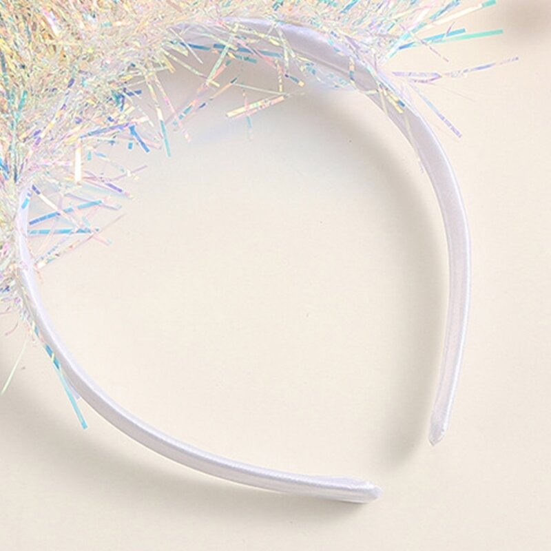 Christmas Sequins Snowflake Hair Hoop Washing Face Hair Holder Christmas Party Costume Headwear for Children