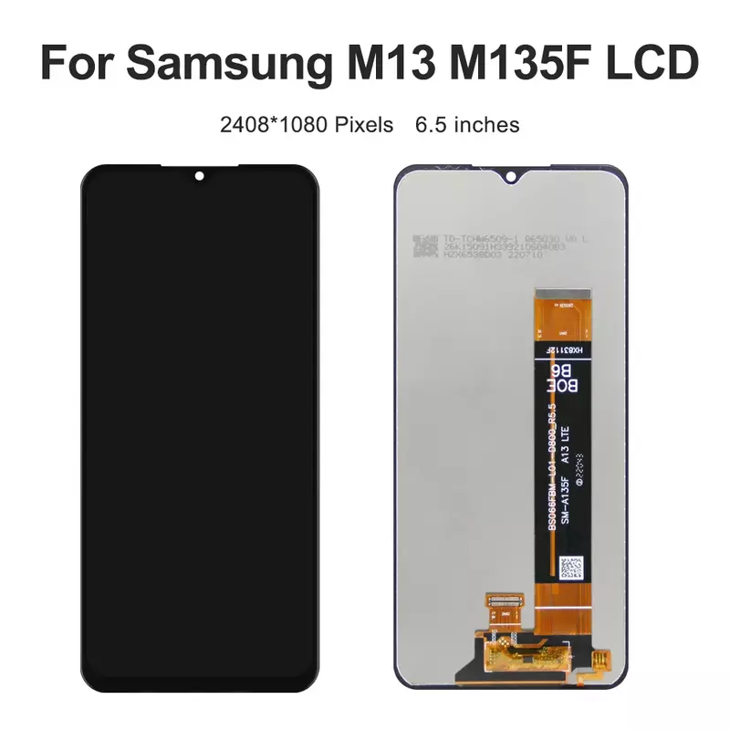6.6''M13 For Samsung For Ori M135 SM-M135F SM-M135F/DSN LCD Display Touch Screen Digitizer Assembly Replacement