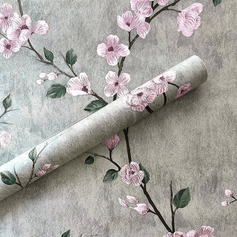 Blumen schälen und kleben Tapete grün selbst klebendes Kontakt papier abnehmbar wasserdicht für TV Hintergrund Schlafzimmer Wohnkultur