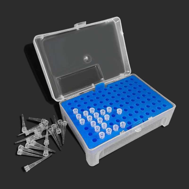 Caja de pipeta de plástico, 96 agujeros, caja de puntas de pipeta, Cartucho de punta de pipeta de laboratorio biológico químico 10ul, 96 pozos, 1 unidad