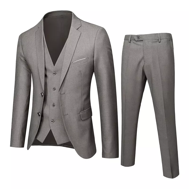Sets Business Suits Vest Pants Blue Coats Wedding Party 2024 Formal Elegant Jackets Korean Slim Suit