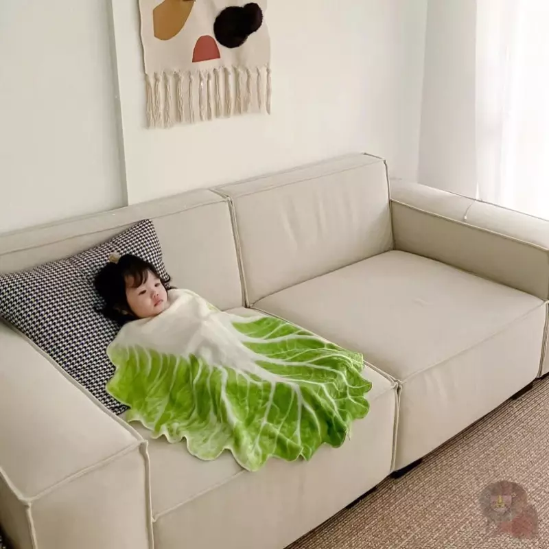 Детское одеяло в виде капусты, забавное одеяло в виде капусты, Фланелевое фланелевое одеяло, необычное одеяло в стиле Tiktok