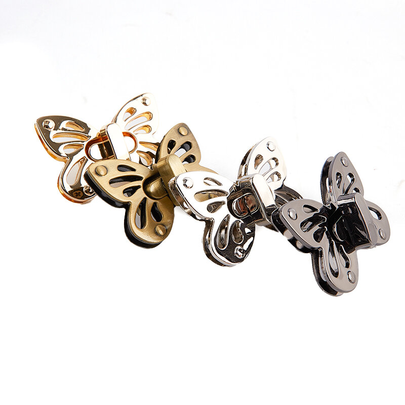 1 Stück Metall Schmetterling Turn Twist Lock Verschluss für Leder Handwerk Frauen Tasche Handtasche Umhängetasche Geldbörse DIY Hardware Zubehör
