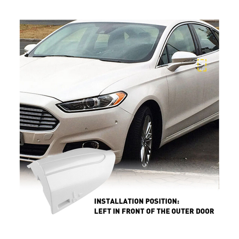 Cubierta de bisel de bloqueo de manija de puerta delantera izquierda de coche, DS7Z-54218A15-DC, para Edge 2015-2020