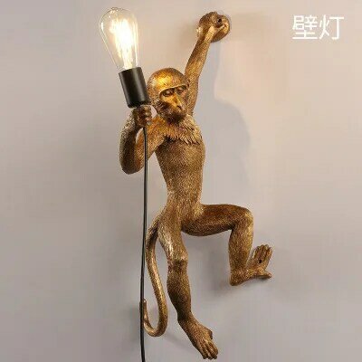 Creative Resin Monkey Table Lamps Bedroom Living Room Wall Sconce Modern Animal Wall Lights Led Night Light Home Decoration