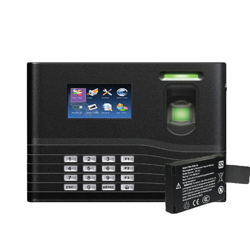 Zk IN01-A tcp/ip usb biometrische Finger abdruck Tür zugangs kontrolle und Zeiter fassung system mit Batterie optional rfid Kartenleser