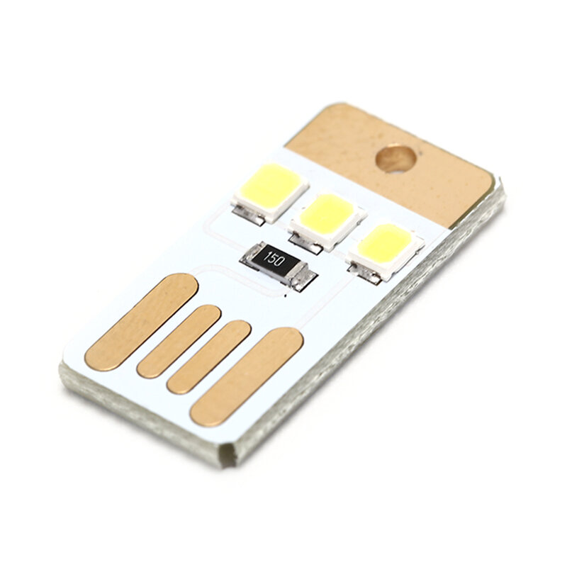 سلسلة مفاتيح ببطاقة جيب صغيرة خفيفة ليلية ، مصباح ليد يعمل بمنفذ USB ، مصباح كتاب ، كمبيوتر محمول ، كمبيوتر شخصي ، باور بنك ، يو دبليو ، 1 ، 5